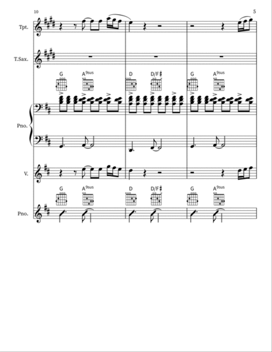 Thinking Out Loud Score and Parts scores gallery preview page 5