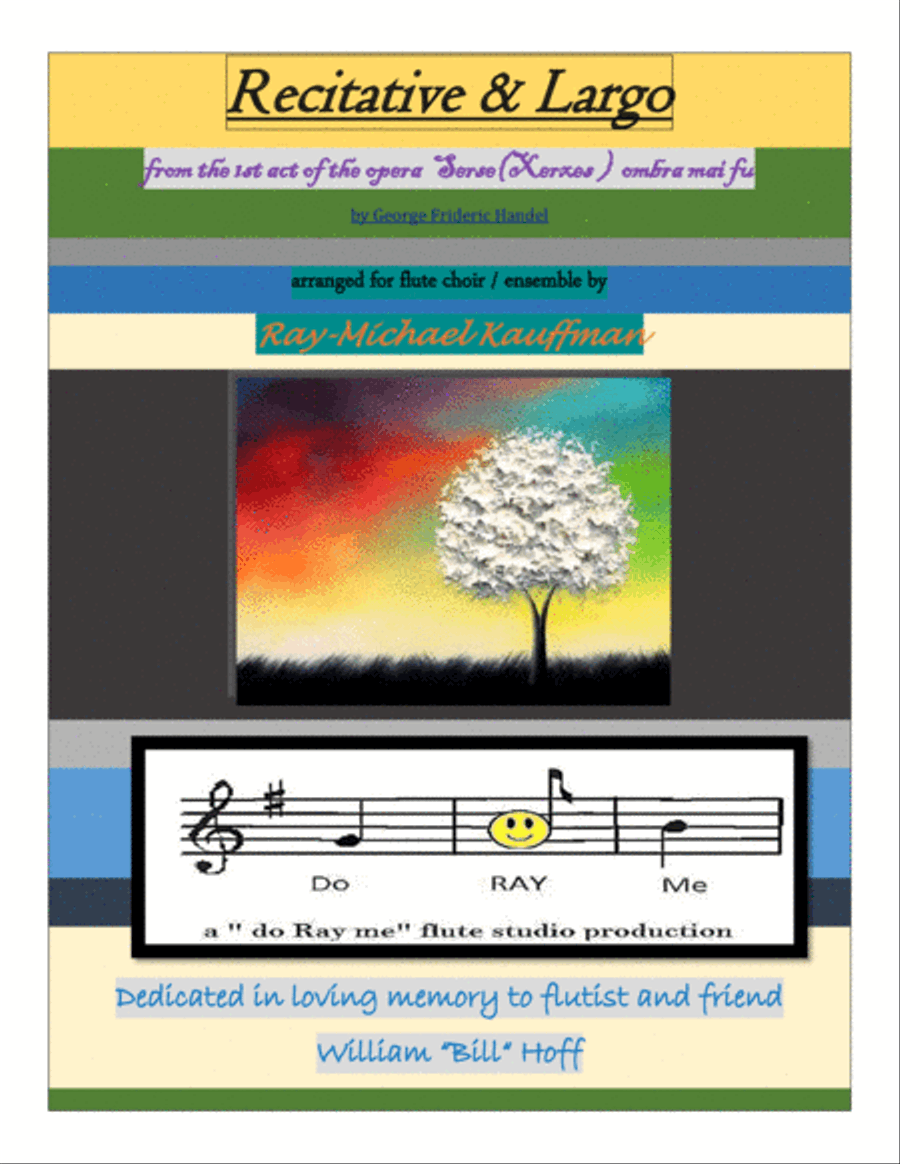 Recit and Largo by Handel from Serse (Xerxes) for flute choir /ensemble Flute Choir scores gallery preview page 1