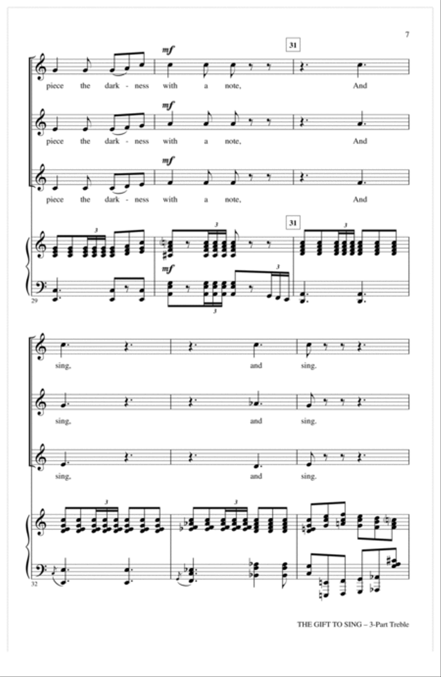 The Gift To Sing The Gift To Sing 3-Part scores gallery preview page 6