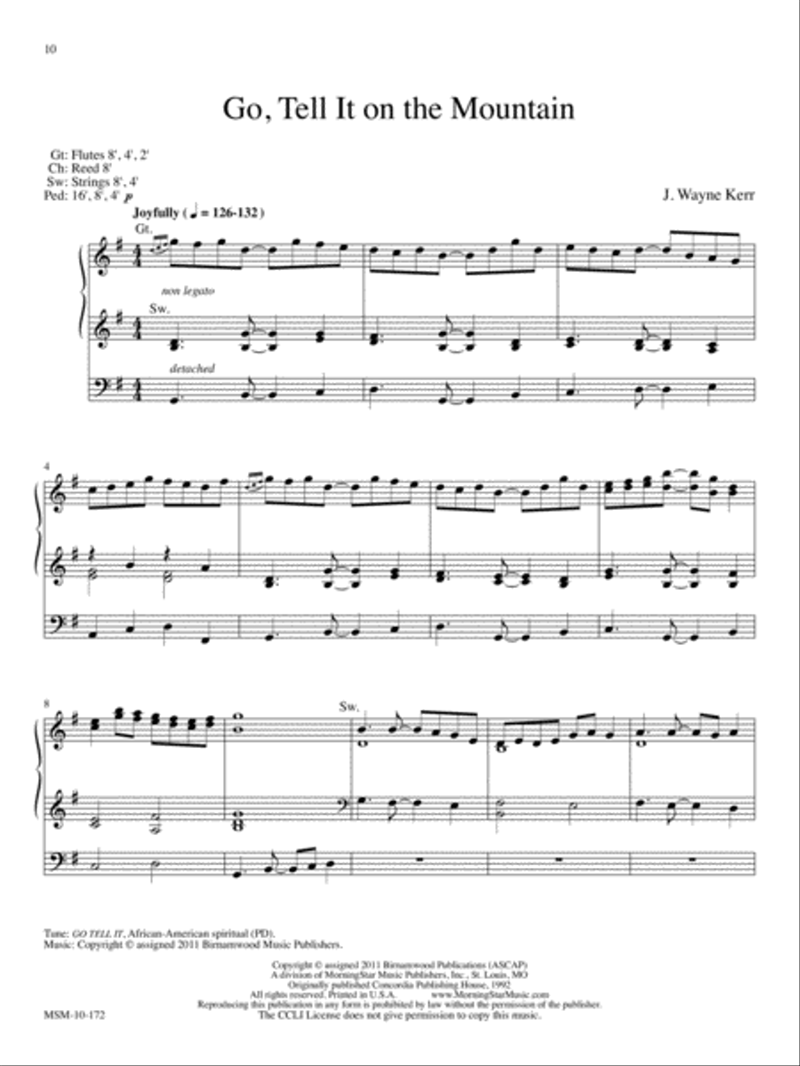 Joy to the World: Three Christmas Carol Settings for Organ Organ Solo scores gallery preview page 5