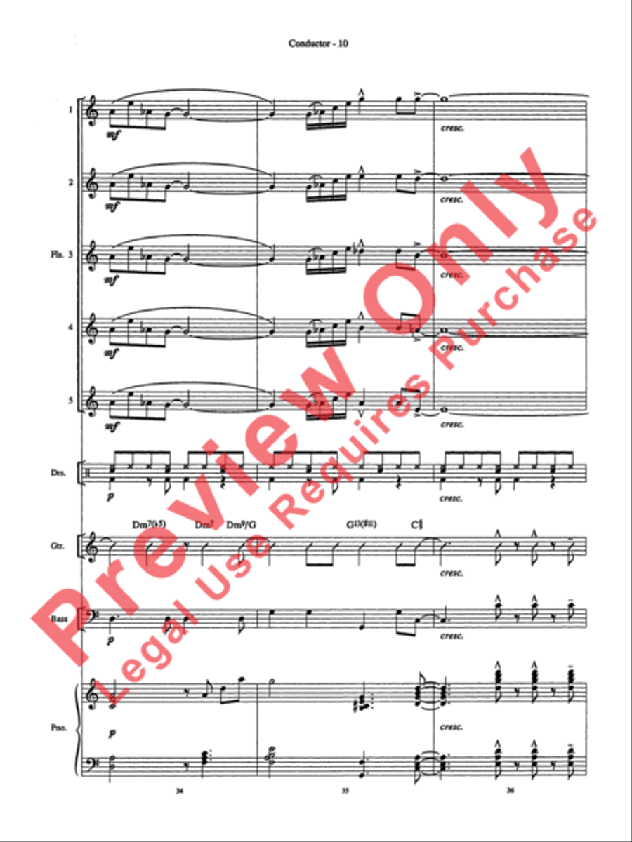 Night and Day Night and Day Flute Choir scores gallery preview page 11