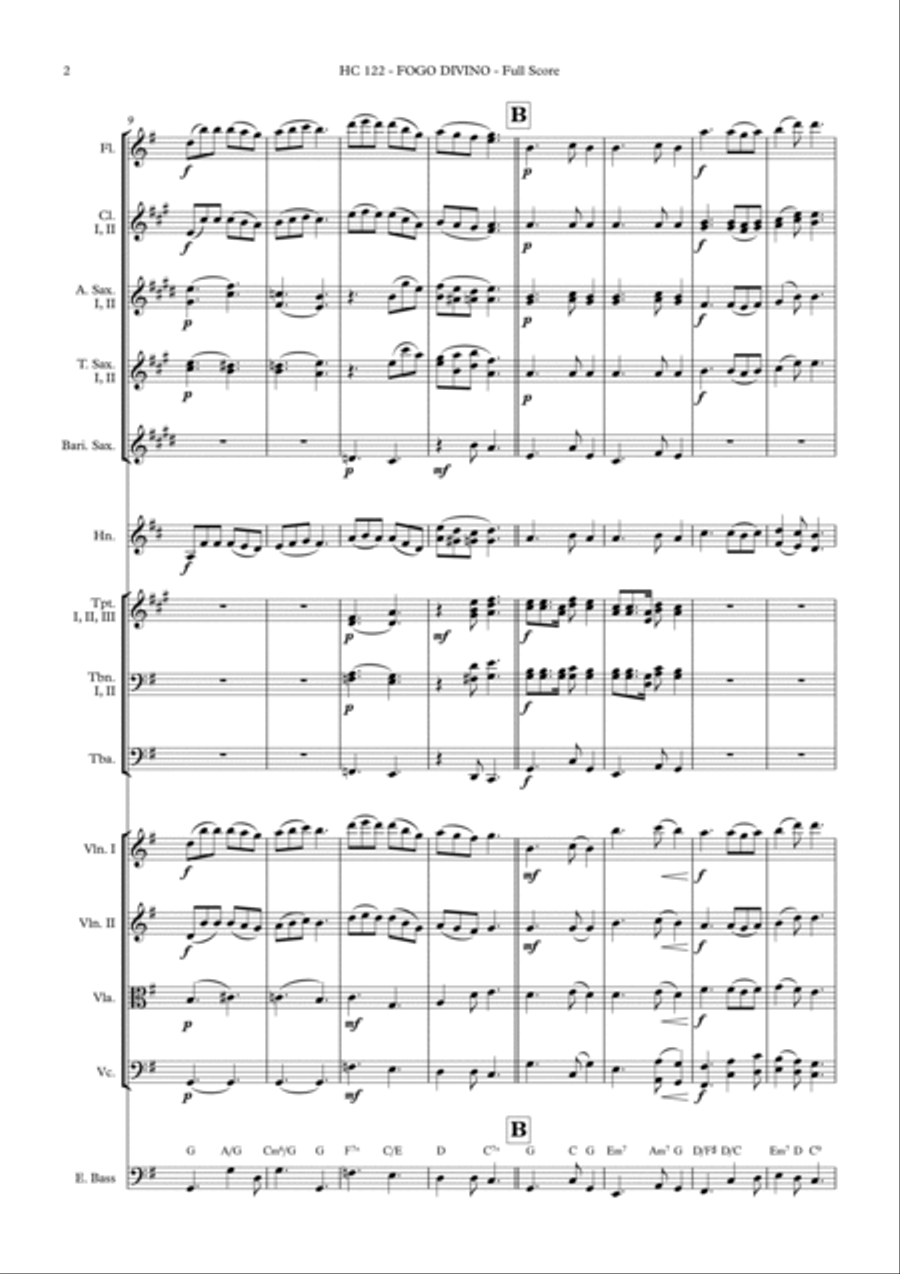 Fogo Divino Full Orchestra scores gallery preview page 2