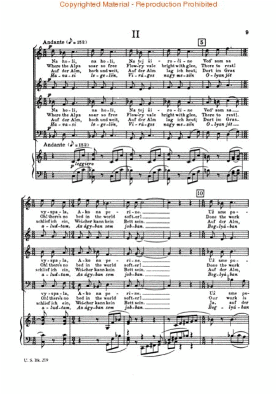 Four Slovak Folk Songs Four Slovak Folk Songs 4-Part scores gallery preview page 3