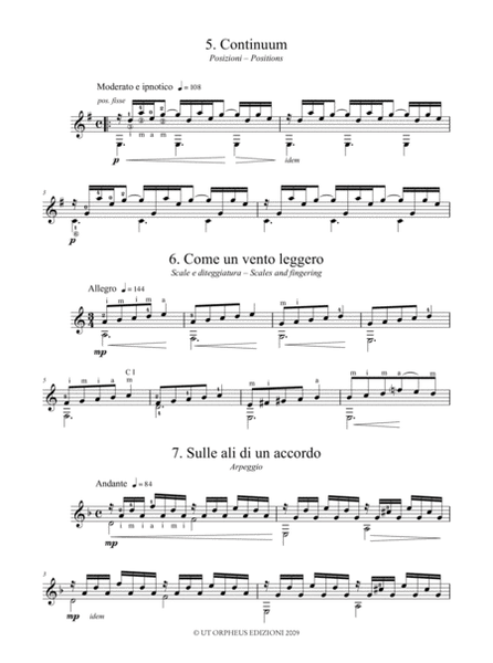 Sulle ali di un accordo (On the Wings of a Chord). 9 Studies for Guitar (2008) image number null