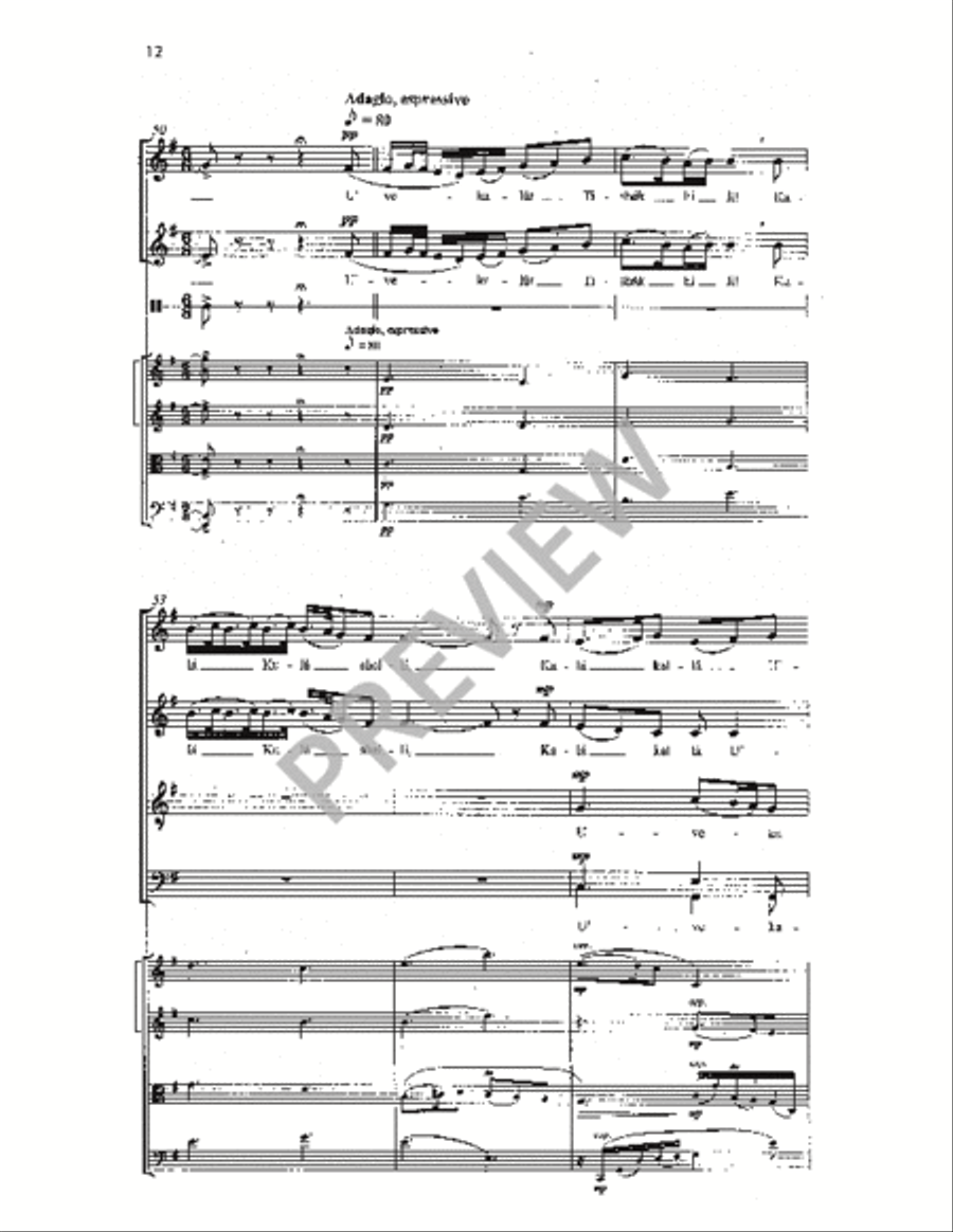Five Hebrew Love Songs (Conductor's Full Score) Choir scores gallery preview page 12