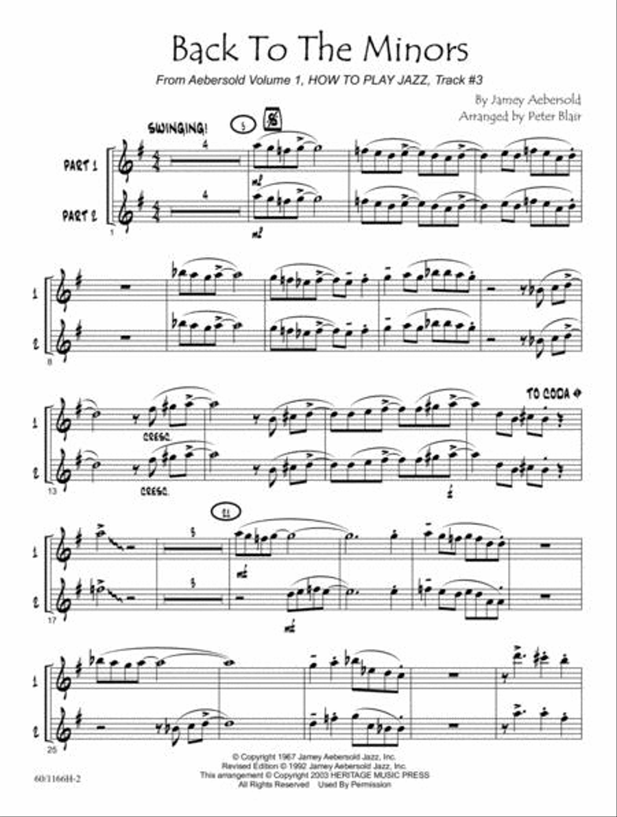 Aebersold for Everyone - Alto Sax/Baritone Sax Jazz Ensemble scores gallery preview page 2