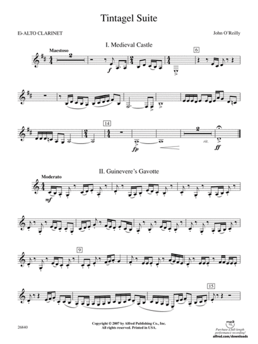 Tintagel Suite: E-flat Alto Clarinet