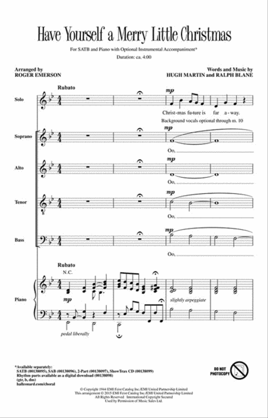 Have Yourself a Merry Little Christmas Choir scores gallery preview page 2