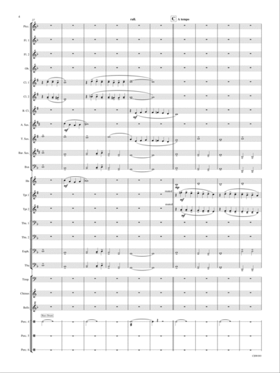 Variations on a French Carol Concert Band scores gallery preview page 6