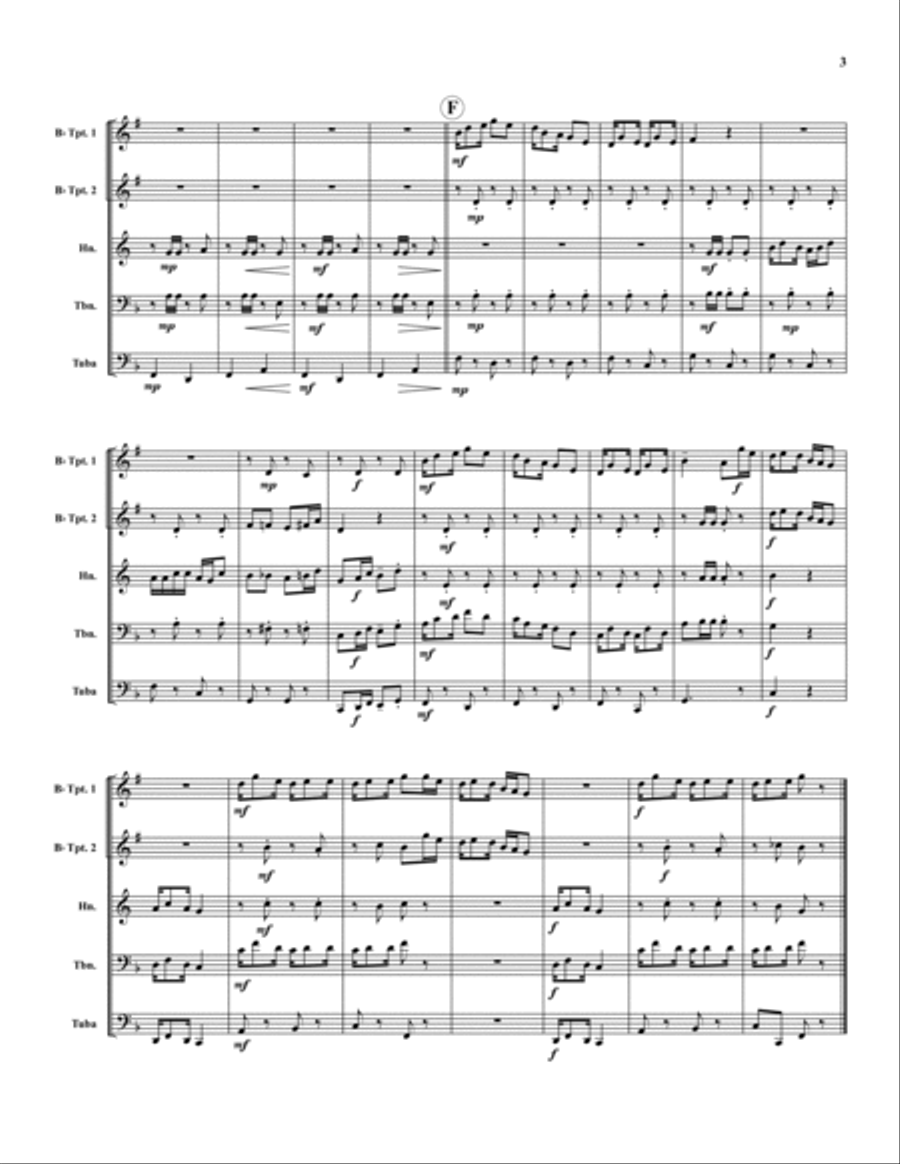 Piccadilly (1904) Brass Quintet scores gallery preview page 3
