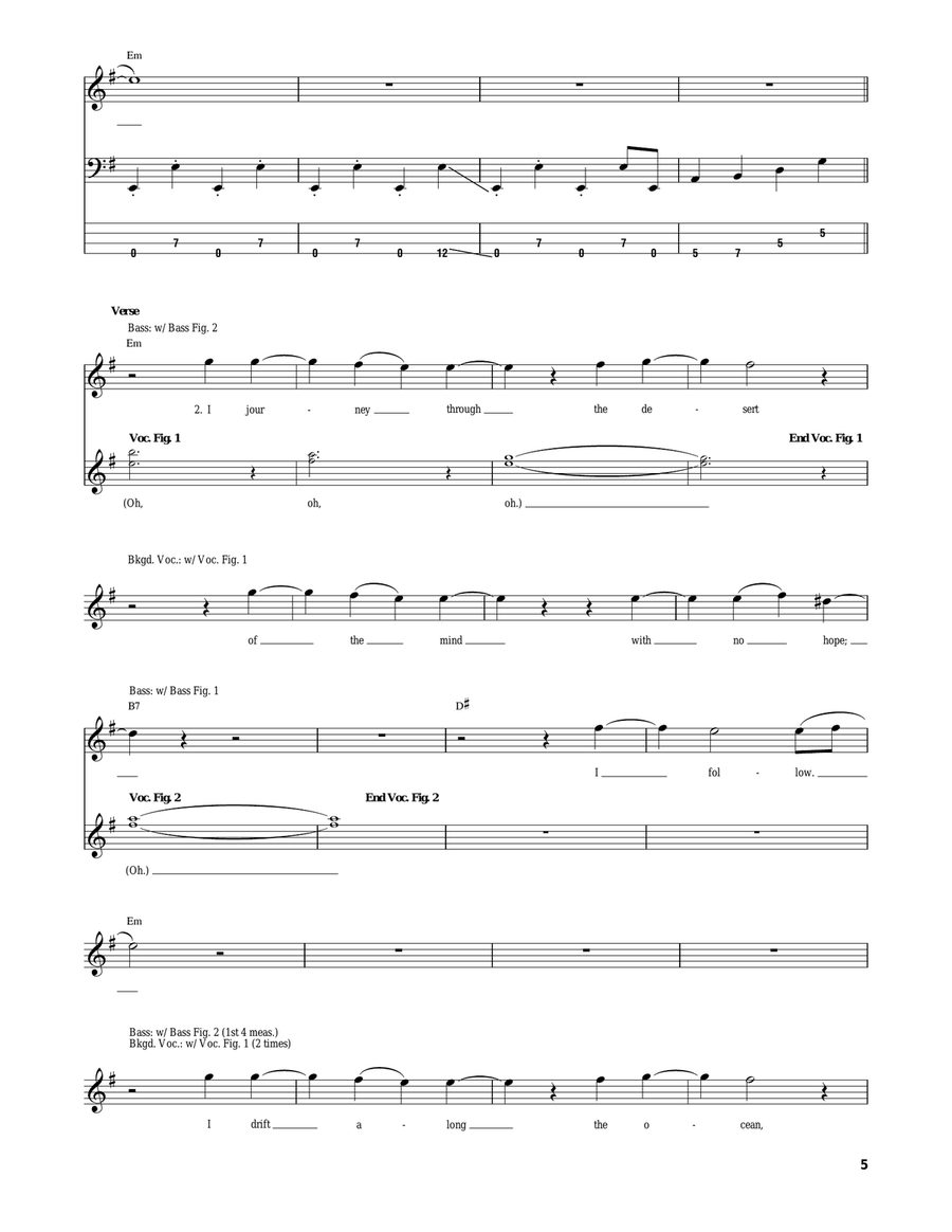 No One Knows Guitar Tablature scores gallery preview page 5