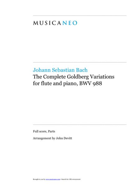 The Complete Goldberg Variations for Flute & Piano image number null