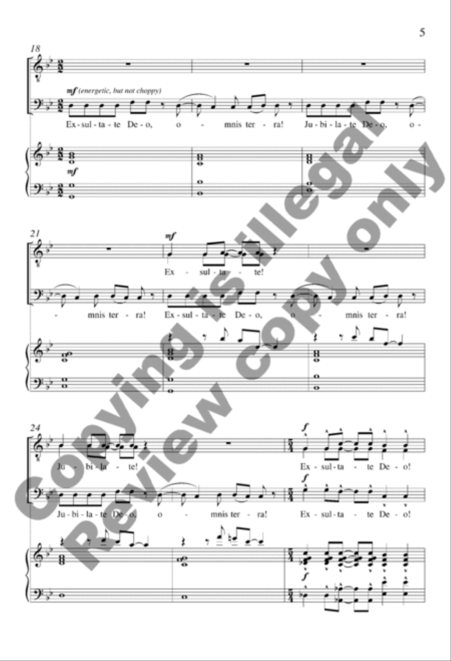 Exsultate! Jubilate! TTBB scores gallery preview page 5