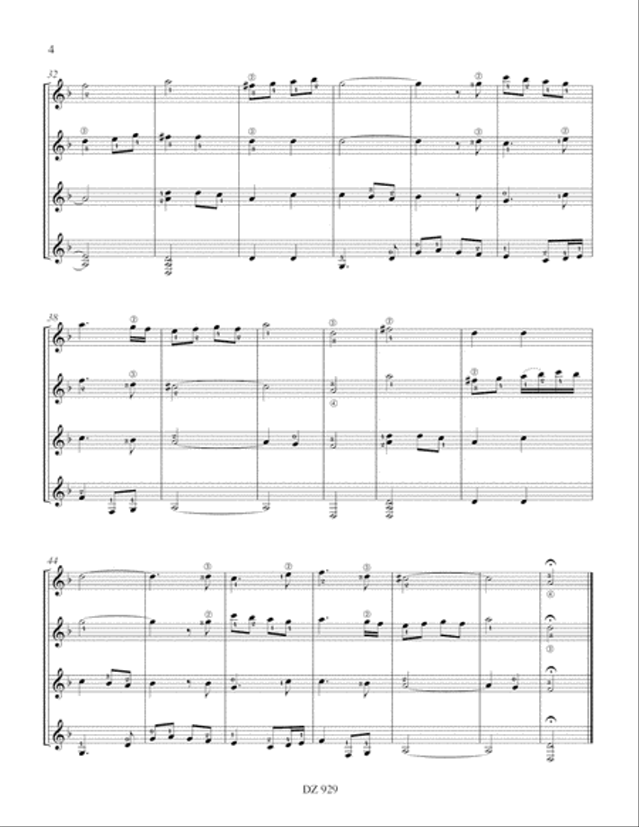 El cant dels ocells Guitar Ensemble scores gallery preview page 4