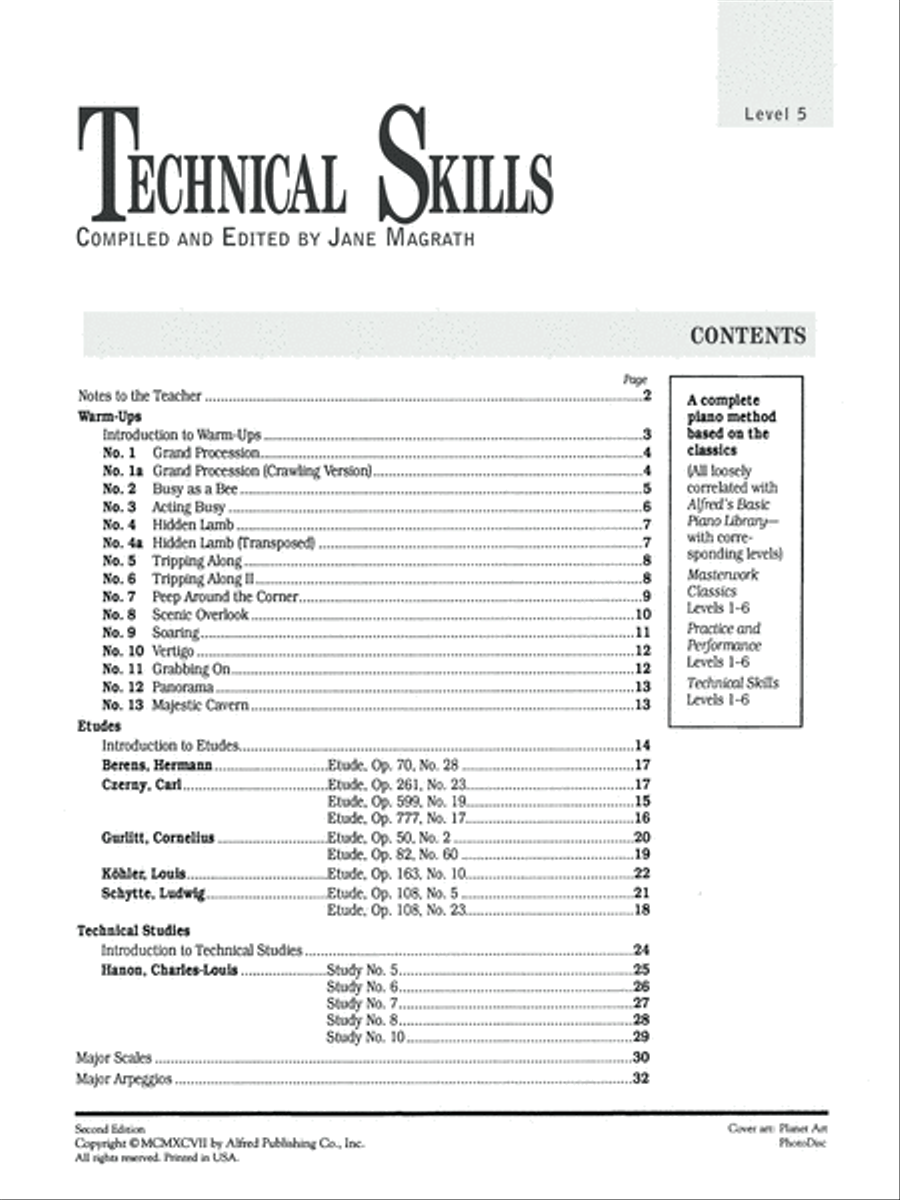 Masterwork Technical Skills Piano Method scores gallery preview page 2