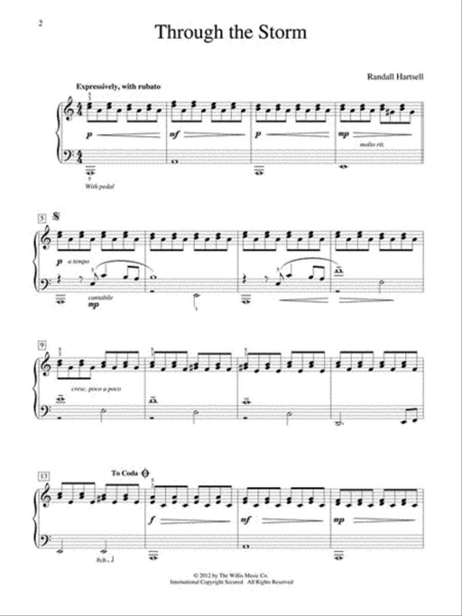 Through the Storm Through the Storm Piano Solo scores gallery preview page 2