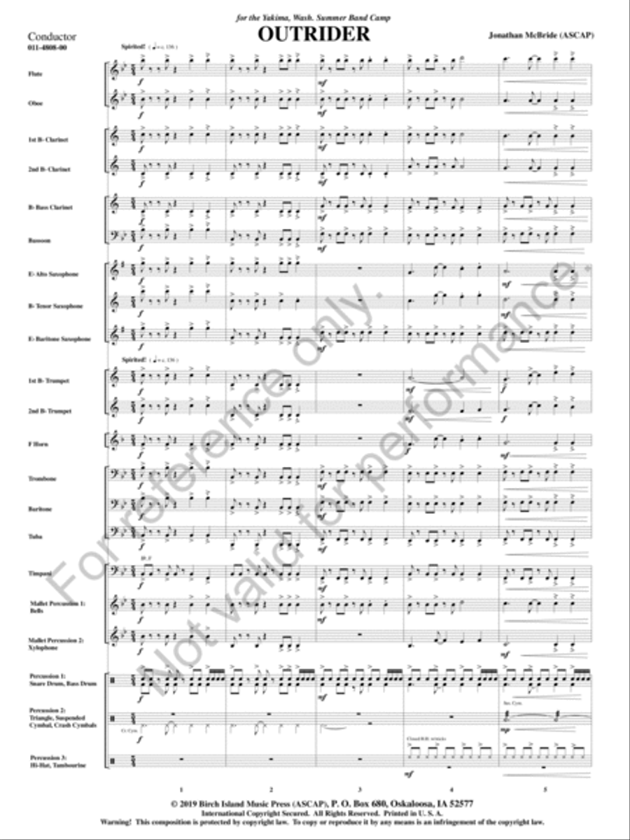 Outrider Outrider Concert Band scores gallery preview page 4
