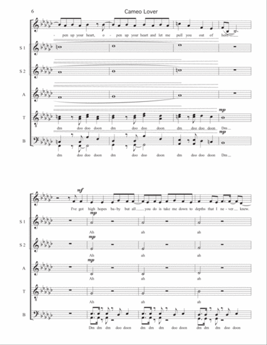 Cameo Lover 4-Part scores gallery preview page 6