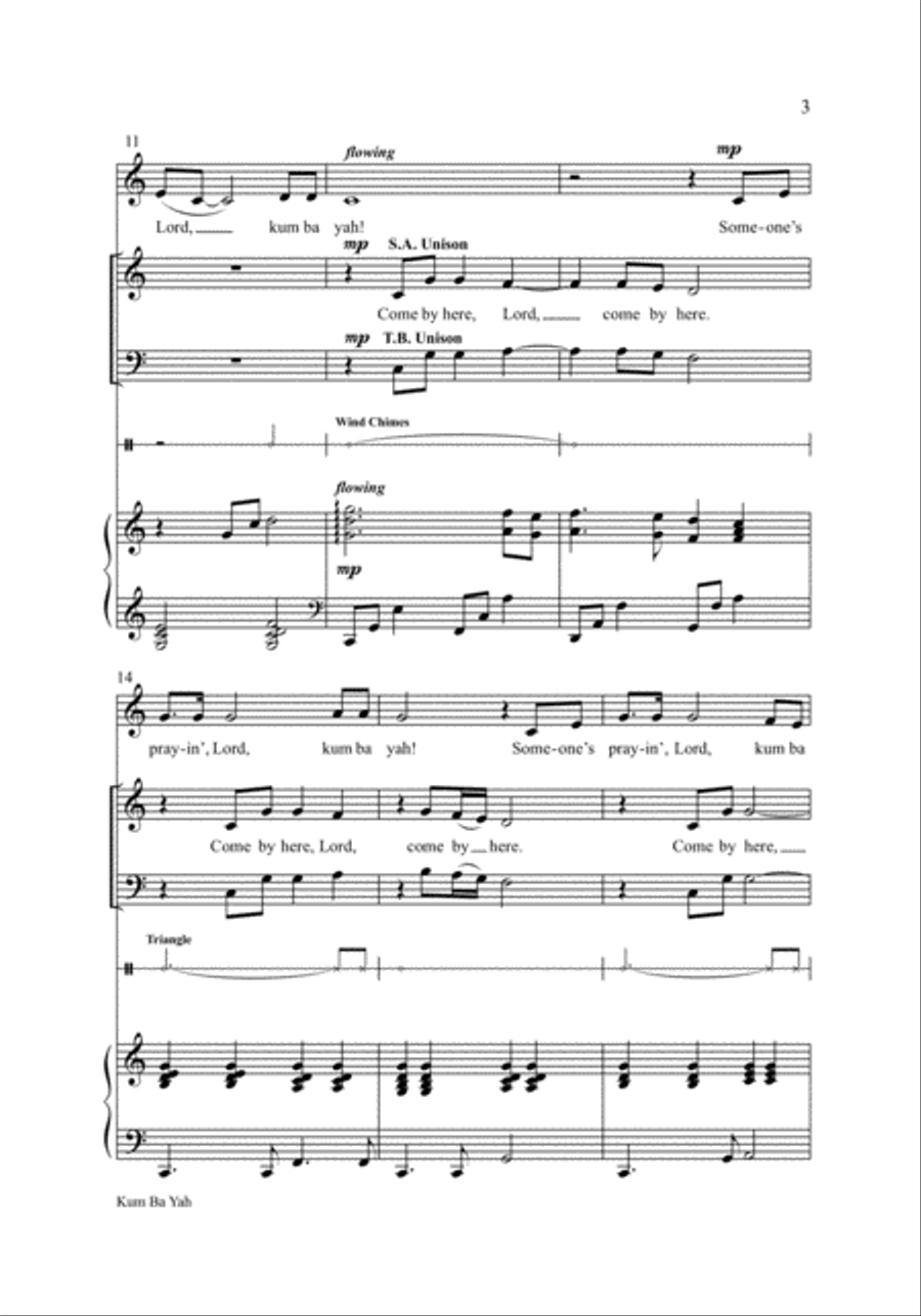 Kum Bah Yah 4-Part scores gallery preview page 3