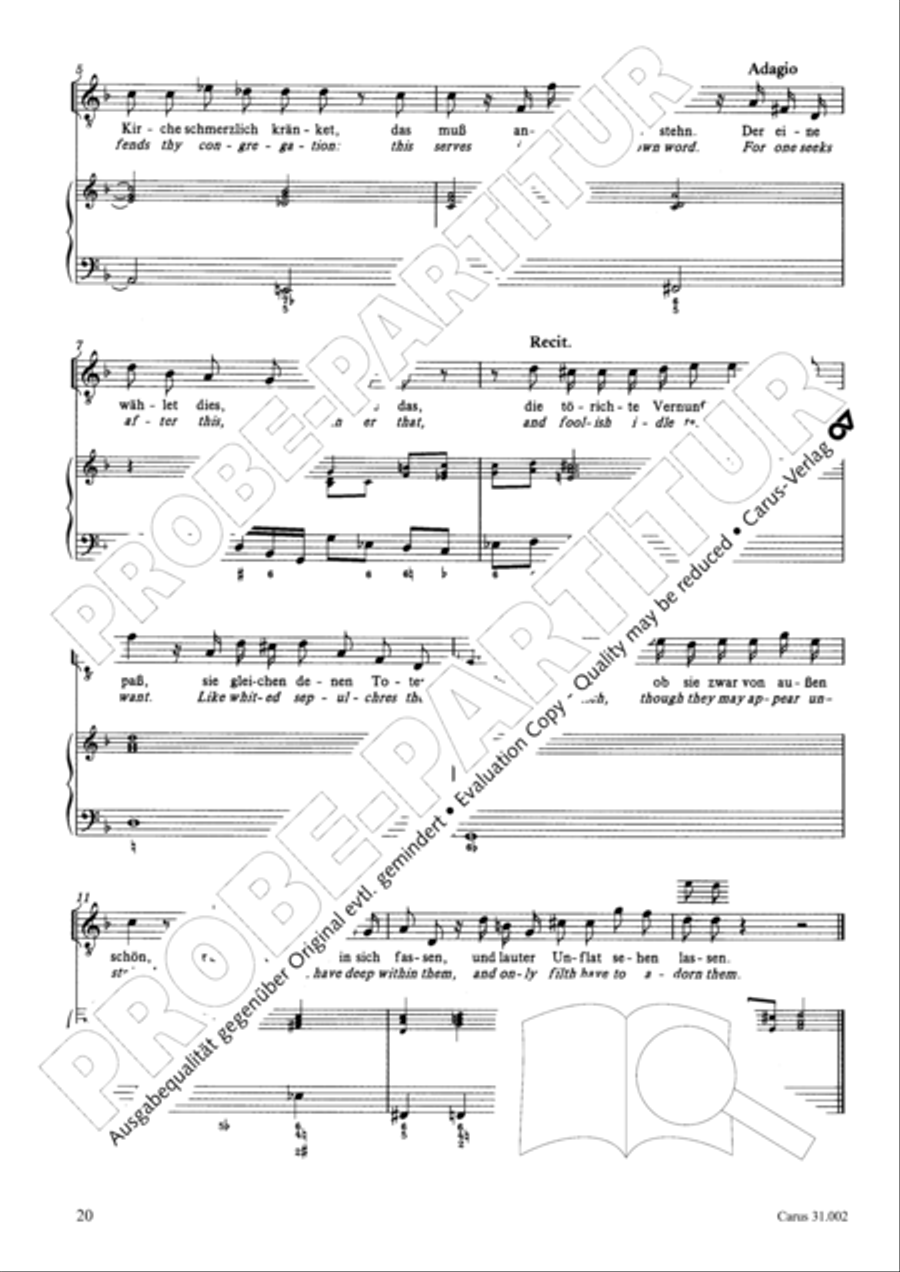 O God, from heaven look on us (Ach Gott, vom Himmel sieh darein) ATB scores gallery preview page 21