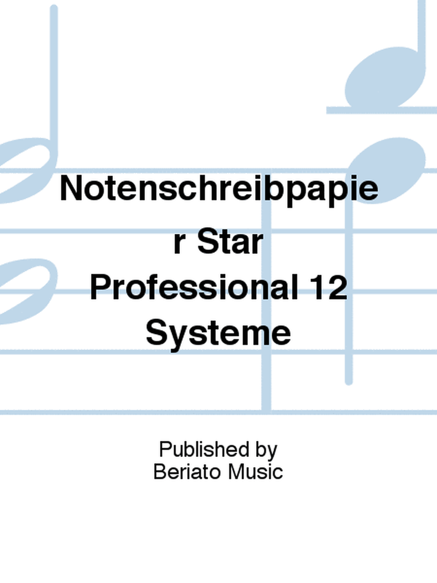 Notenschreibpapier Star Professional 12 Systeme