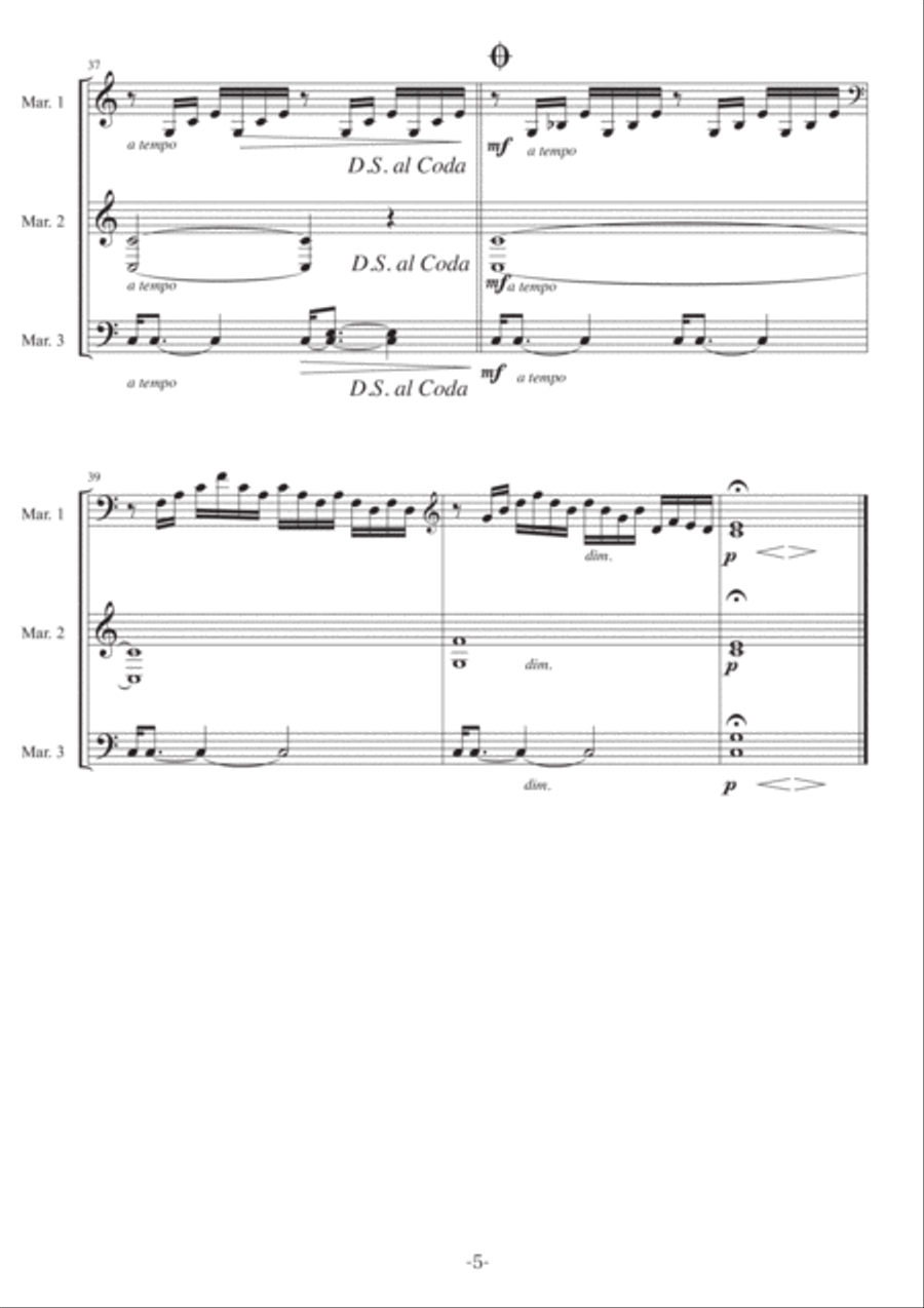 Ave Maria Percussion Ensemble scores gallery preview page 5