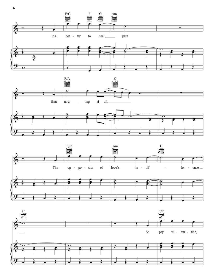 Stubborn Love Piano, Vocal, Guitar scores gallery preview page 4