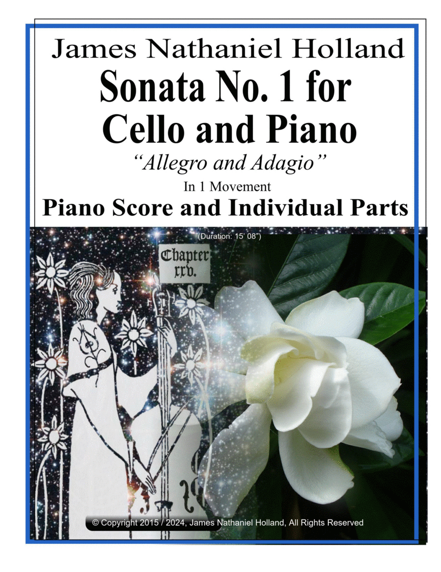 Sonata No. 1 for Cello and Piano Sonata Allegro and Adagio, Piano Score and Individual Parts image number null