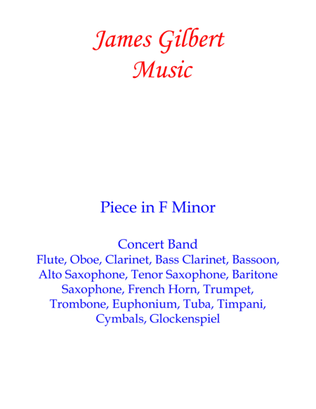 Book cover for Piece in F Minor