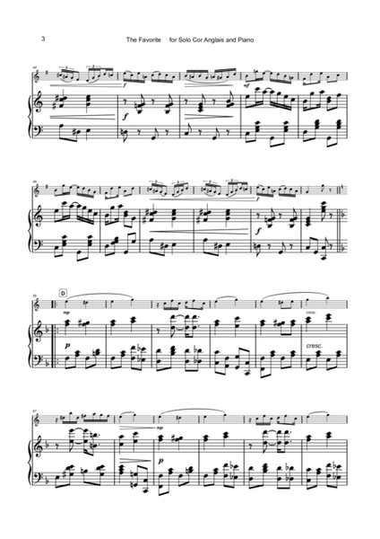 The Favorite for solo Cor Anglais (or English Horn) and Piano
