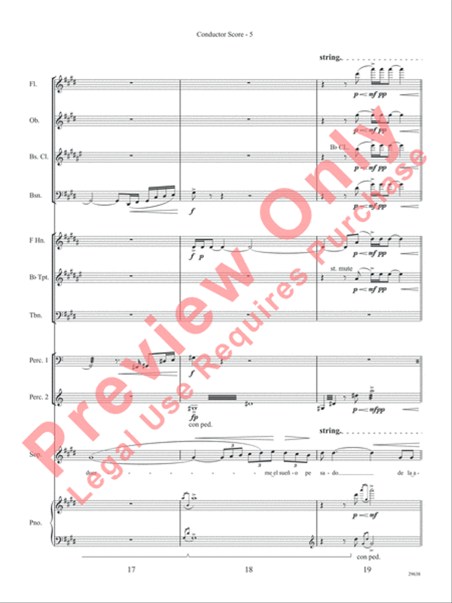 Three Spanish Songs (for Soprano and Wind Ensemble) Concert Band scores gallery preview page 10