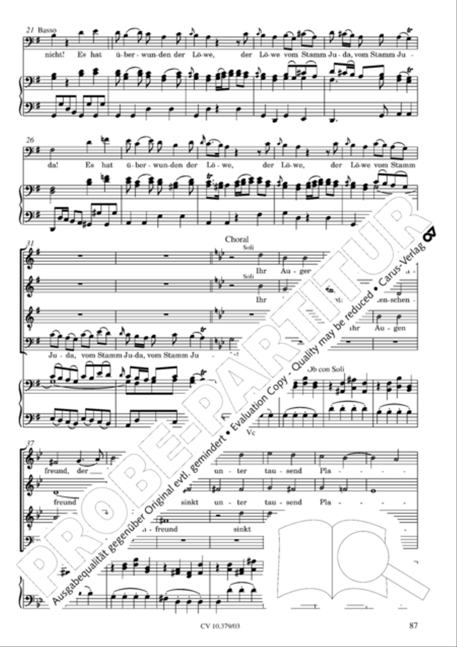 Der Tod Jesu 4-Part scores gallery preview page 88