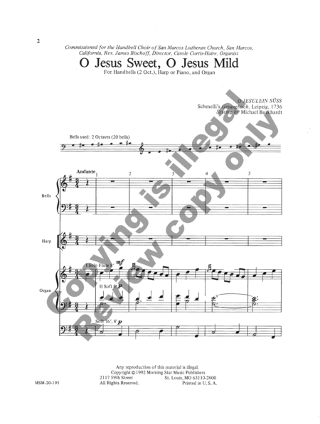 O Jesus Sweet, O Jesus Mild