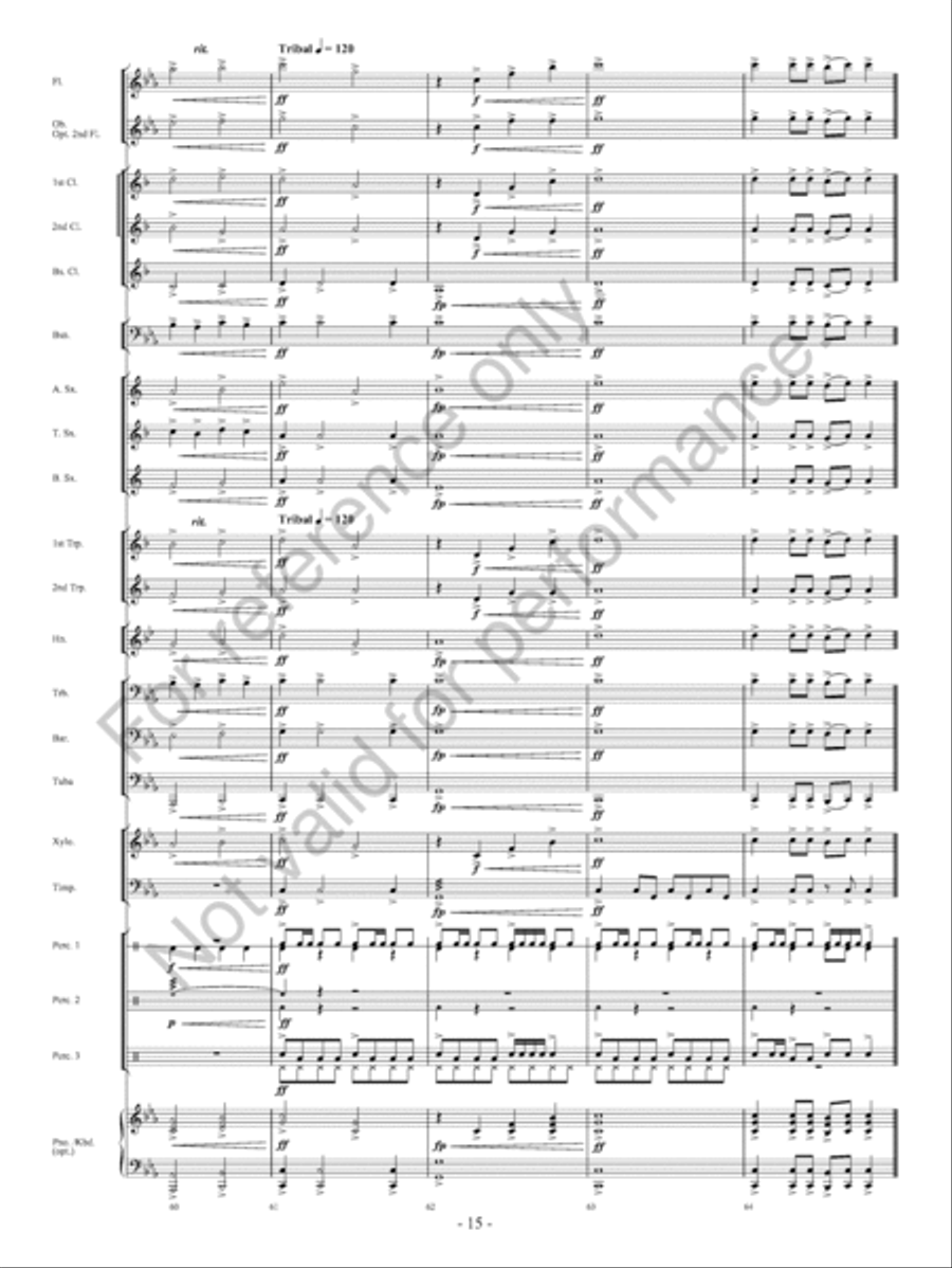 Red Earth Dances Concert Band scores gallery preview page 16