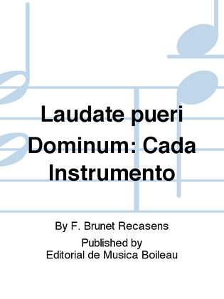 Laudate pueri Dominum: Cada Instrumento