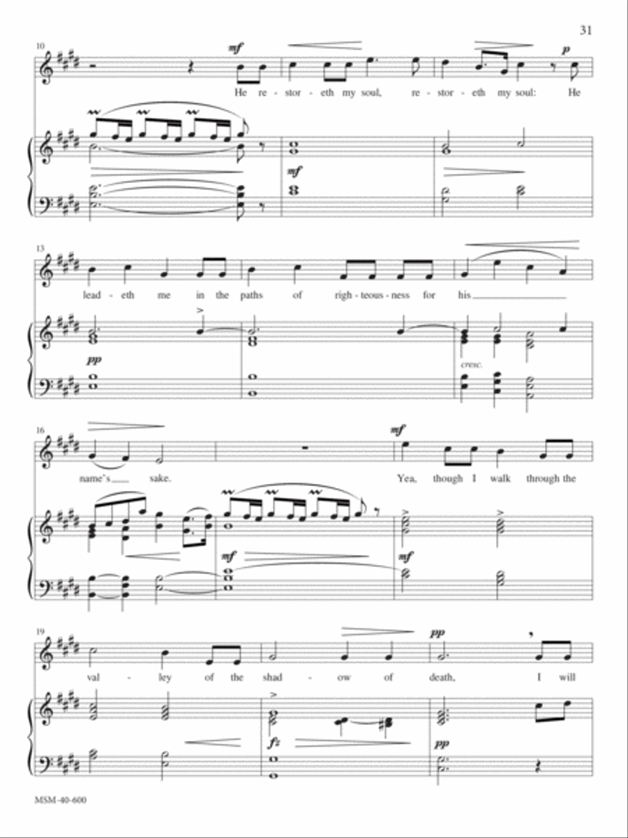 The Twenty-Third Psalm High Voice scores gallery preview page 2