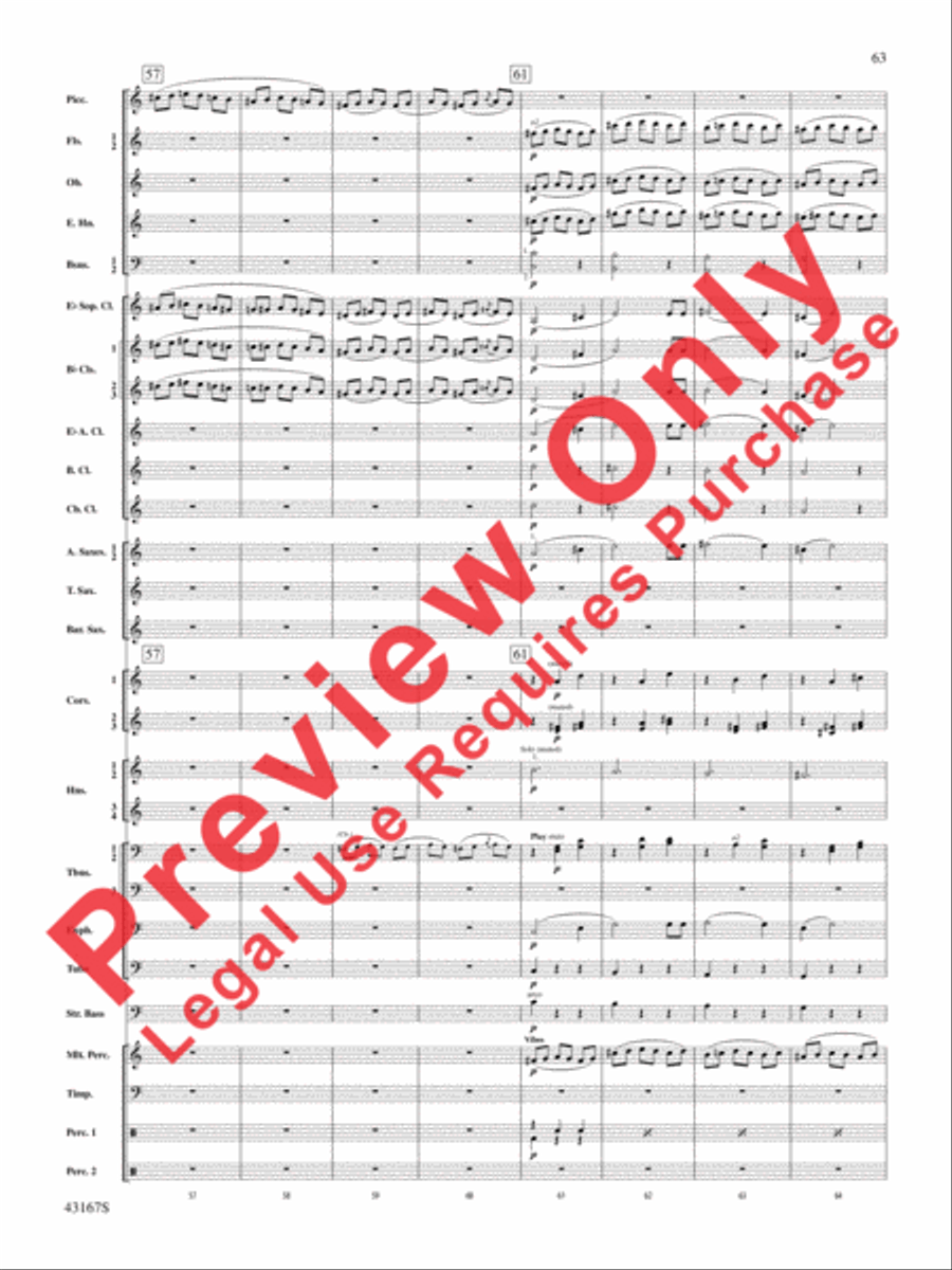 Down to the Sea in Ships (from the NBC TV Film Project 20) Concert Band scores gallery preview page 64