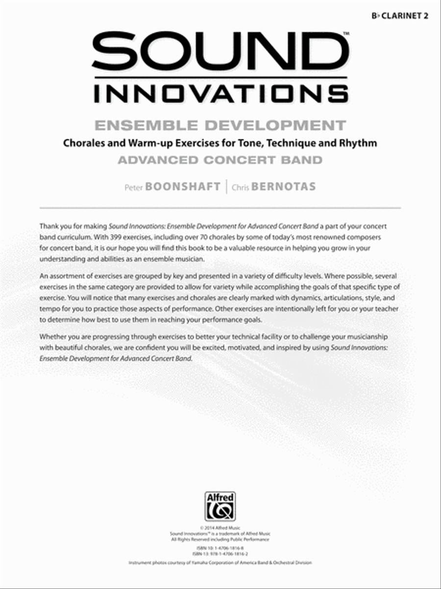 Sound Innovations for Concert Band -- Ensemble Development for Advanced Concert Band Concert Band Methods scores gallery preview page 2