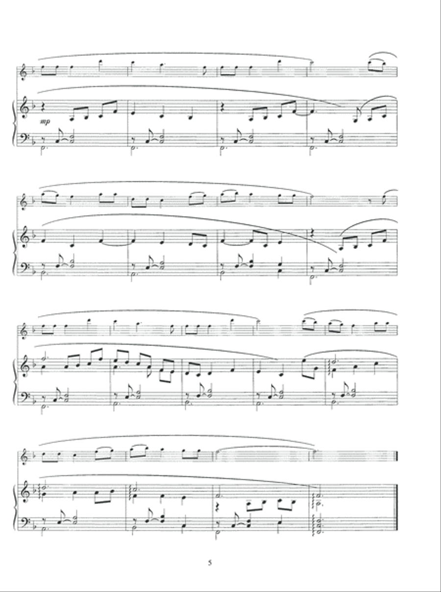 Noels for Flute and Piano Flute Solo scores gallery preview page 6