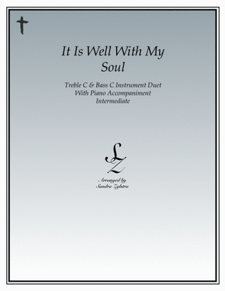 It Is Well With My Soul (treble & bass C instrument duet)