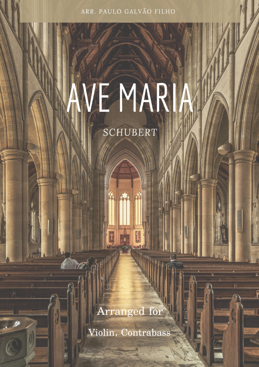 AVE MARIA - SCHUBERT - VIOLIN & CONTRABASS String Duet scores gallery preview page 1