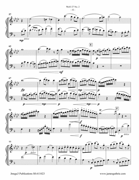 Beethoven: Duet WoO 27 No. 2 for Oboe d'Amore & Bassoon image number null