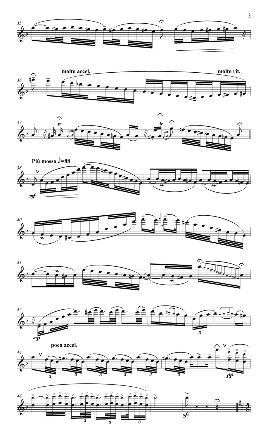 Hungarian Fantasy for flute Flute Solo scores gallery preview page 4