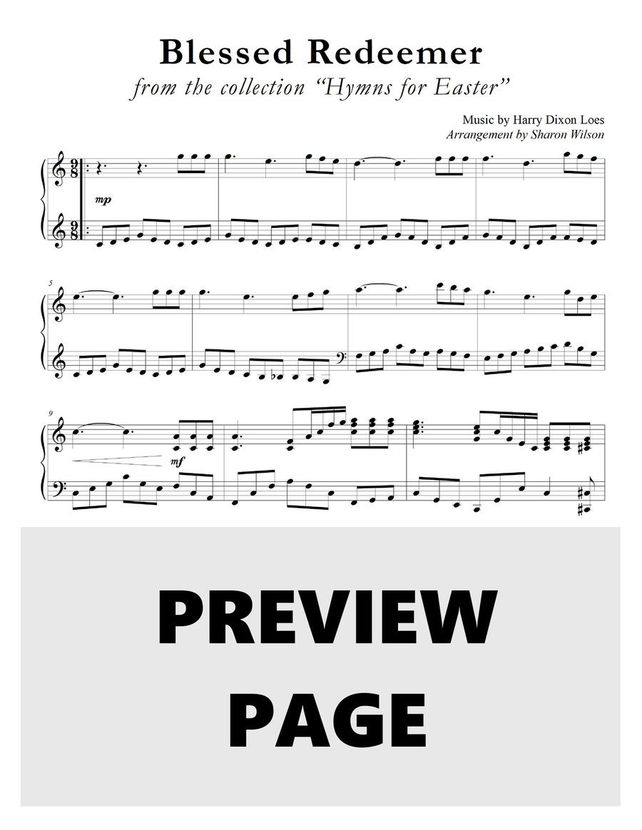 Hymns for Easter (A Collection of One-Page Hymns for Solo Piano) Piano Solo scores gallery preview page 6
