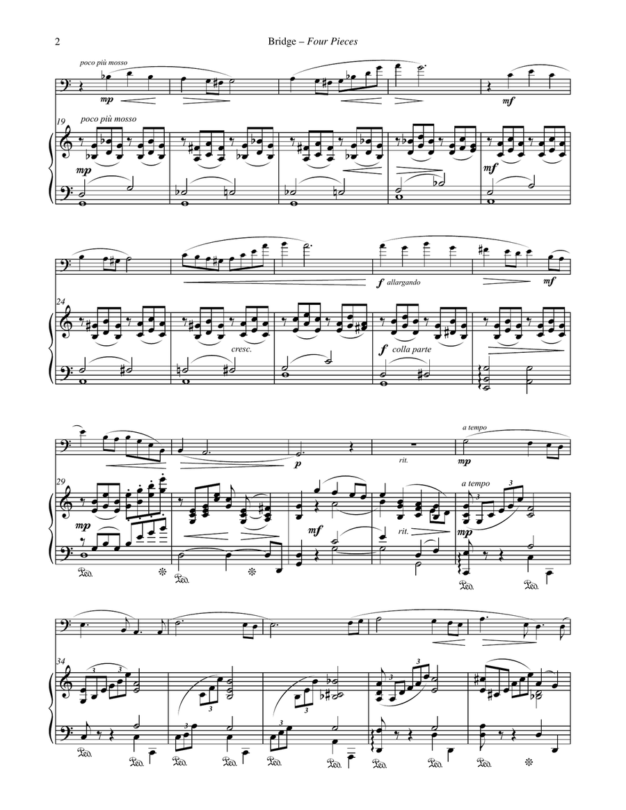 Four Pieces for Euphonium & Piano Euphonium scores gallery preview page 2