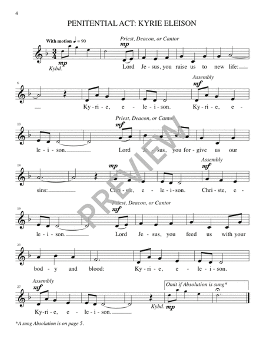 Mass of Christ, Light of the Nations - Presider edition Flute scores gallery preview page 6
