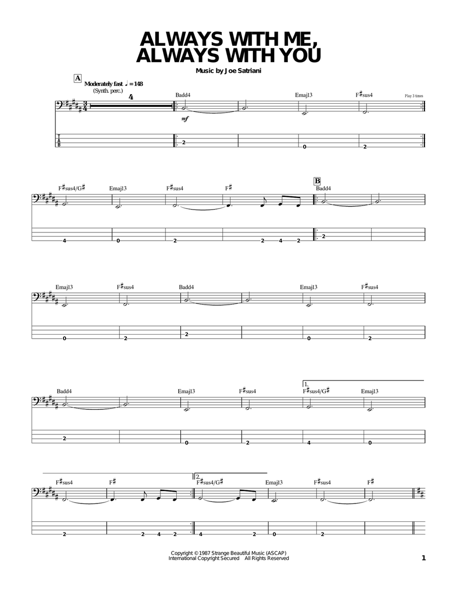 Always With Me, Always With You Acoustic Guitar scores gallery preview page 1