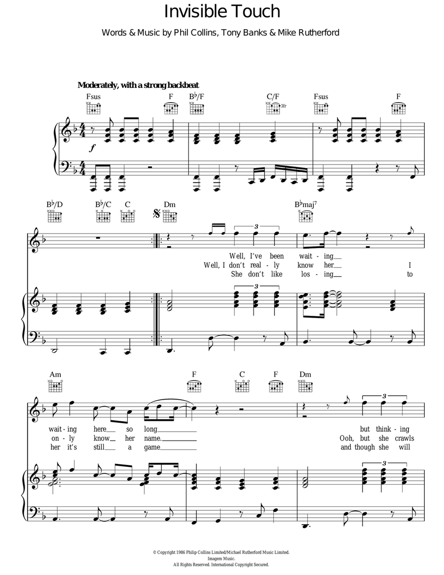 Invisible Touch Acoustic Guitar scores gallery preview page 1