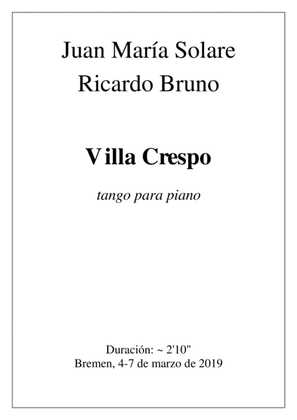 Book cover for Villa Crespo [solo piano]