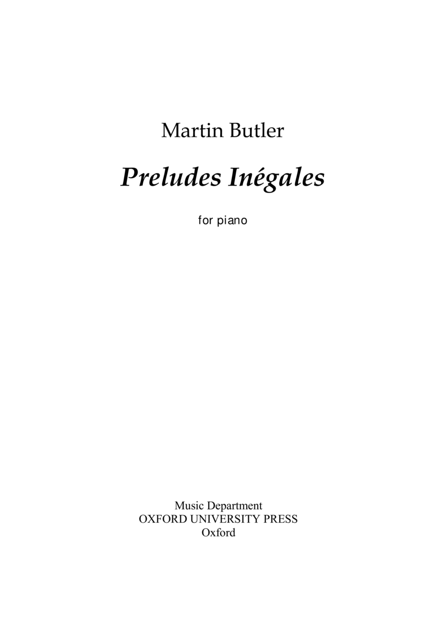 Preludes Inégales Piano Solo scores gallery preview page 1
